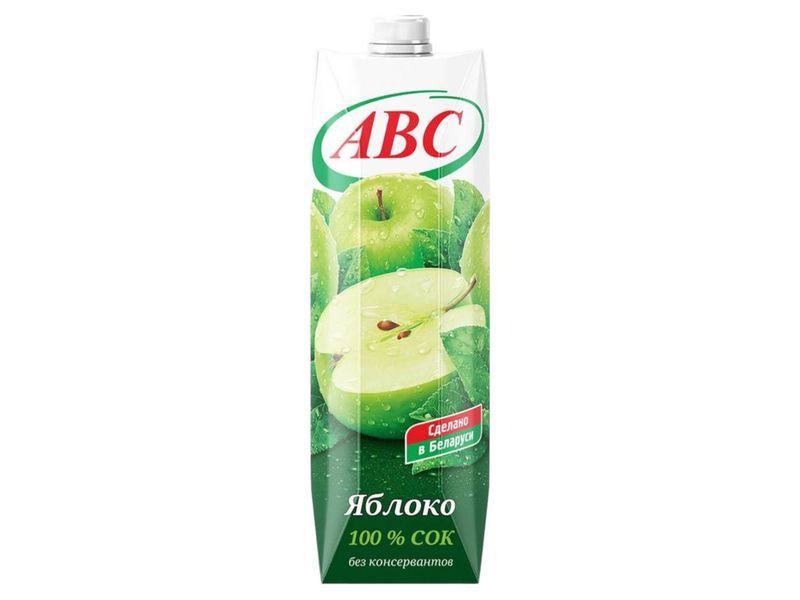 Сок ABC яблочный 100%, 1 л