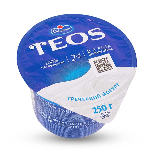 Йогурт TEOS греческий 2%, 250 г
